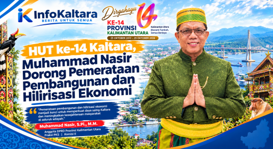 Muhammad Nasir pada HUT ke-14 Kaltara mendorong pemerataan pembangunan dan hilirisasi ekonomi.